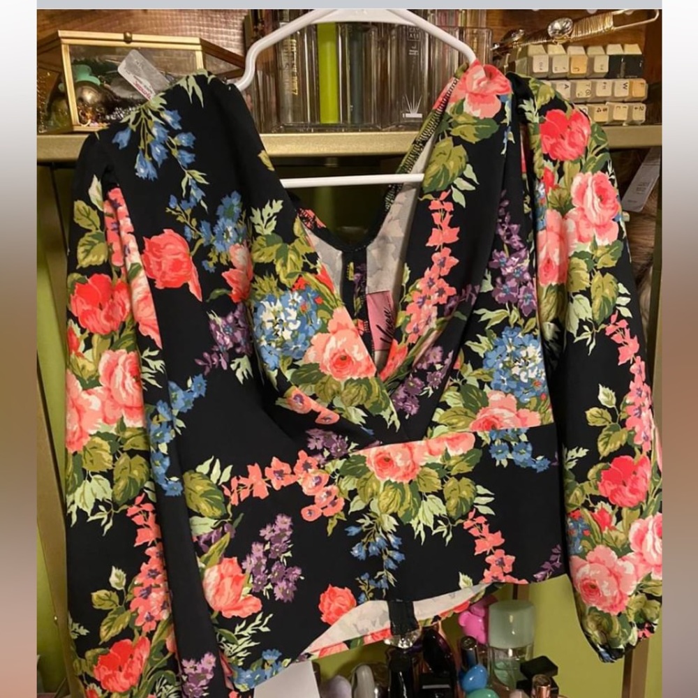 Vixen By Micheline Pitt Floral Bawdy top